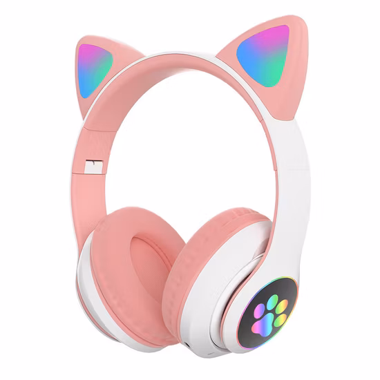 Cat Ear Headset Wireless Bluetooth-Compatible Kids Headphone