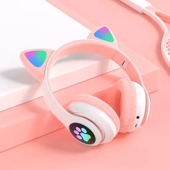 Cat Ear Headset Wireless Bluetooth-Compatible Kids Headphone